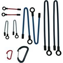 FACILITYS - Wiederverwendbare, flexible Krawatten mit Karabinern — 10er-Pack