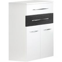 Fackelmann - Doppel-Midischrank sceno / Badschrank mit gedämpften Scharnieren & Soft-Close-System / Maße (b x h x t): ca. 60 x 80 x 36,5 cm / Korpus: