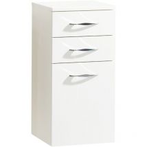Fackelmann - Midischrank sceno / gedämpfte Scharniere & Soft-Close / Maße (b x h x t): ca. 40 x 80 x 36,5 cm / Badschrank / 2 Schubladen & 1 Tür /