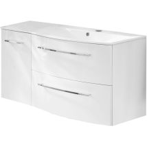 Fackelmann - verona Badmöbel Set 3-teilig 115 cm breit, Weiß, Ablage links+Unterschrank'-'90327145