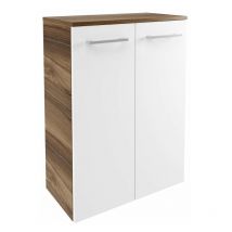 Fackelmann - Verona Doppel Midischrank mit Innenschublade - Weiß