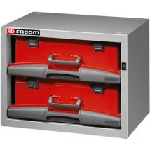 Facom Regal klein tief – 2 Schubladen – 600mm x 400mm x 300mm – Blau – 10kg