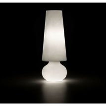 Fade Lamp Luce fredda - Si - Per uso interno - Bianco opalino - No lampada da tavolo in polietilene originale Plust moderna di design colorata per