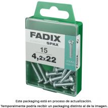 Selbstschneidende Schraube, cr, Zink, 42 x 22 mm, Karton mit 15 Stück. Fadix 85761