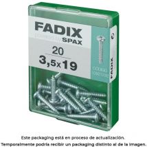 Selbstschneidende Schraube, cr, Zink, 35 x 19 mm, Karton mit 20 Stück. Fadix 85761