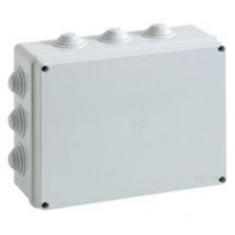 FAEG-Anschlussdose Rechteckige wasserdichte Box mit Kunststoff-Schraubdeckel 300x220x120 mit Kabelverschraubung und Scharnier IP55 FAEG - FG13408