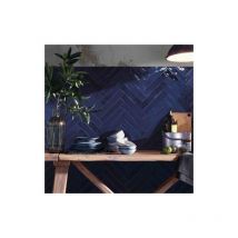 Faïence Effet Zellige saona 5x25cm (0,75m2) Marine - Les Carreaux de Jean