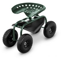 Hillvert - Fahrbarer Gartensitz Rollsitz Garten Gartenhelfer Sitzwagen Gartenwagen 150 kg