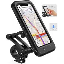 Yoyaxi - Ahlsen Fahrrad-Handyhalterung, wasserdichte Smartphone-Halterung mit Touchscreen, 360° drehbar, höhenverstellbar für bis zu 6,7 Zoll,