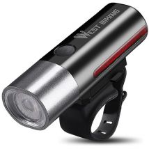 Woosien - Fahrrad Licht Regendicht Usb Lade Led Radfahren Lichter Front Lampe Scheinwerfer Ultraleicht Taschenlampe