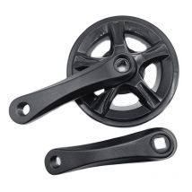 Tlily - Fahrrad Single Speed Kurbelgarnitur 32T Klappbare Elektrische Fahrradkurbelgarnitur Aluminiumlegierung 127MM Abdeckung FahrradzubehöR