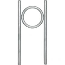 Fahrradanlehnbügel 116,5 x 52,5 cm Stahl feuerverzinkt ø 50 mm Einbetonieren Fahrradständer Parker Typ o