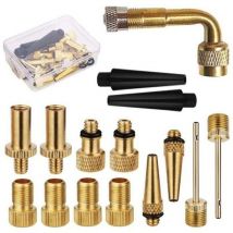 Fahrradpumpe aus Messing – Fahrradventil-Set – Fahrradpumpenadapter, Ballpumpennadel, Aufblasdüse, Luftpumpenzubehör für Luftkompressor