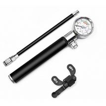 Ladacèe - Fahrradreifen-Reparaturset mit Mini-Fahrradpumpe mit Manometer, Hochdruck 210 psi, tragbare Hochdruckpumpe für Mountainbikes