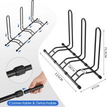 Tlgreen - Fahrradständer, mobiler Ständer für 3 Fahrräder, Fahrradträger, Reifenbreite 80 mm