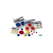 Blisterpackung Mit 6 Runden Magneten 10mm. Gelbe Farbe Faibo
