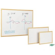 Pizarra blanca, con marco de madera, 30x40cm Faibo 08613