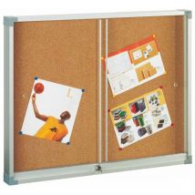 614-1 - Vitrina de corcho, puerta corredera, 60 x 80 cm - Faibo