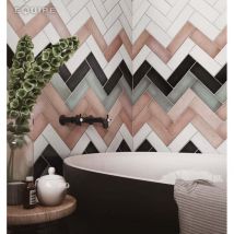 Faïence - magma - magma white - 3X20 pencil bullnose - Vendu à l'unité