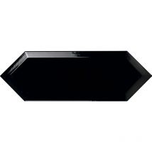 Carrelage hexagonal Plato noir Brillant 10x30 cm