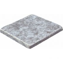 Faïence Travertin 1er Choix - Silver - 10x10x1cm - Vieilli - (1 m²)