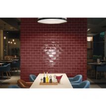 Stone By Stone - Faïence - urban atelier - sangue de boi - 14x14 - Brillant - (0,48 m²)