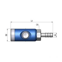 Fairair - Raccord de sécurité SSK-7,4-9, douille lw 9 pivotante nw 7,4, anodisé, FA60017