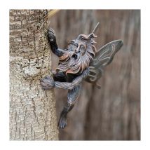 Garden Mile - Fairy Tree Hugger Garden Ornament – Novelty Halloween Sculpture