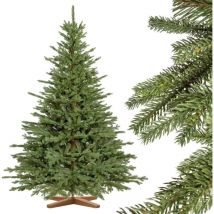 Fairytrees - Weihnachtsbaum künstlich 180cm bayerische Tanne Premium Made in eu Christbaum Holzständer Tannenbaum künstlich mit Naturgetreue