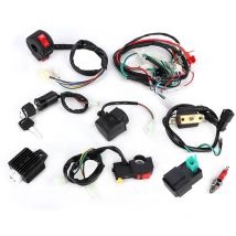 Jeffergarden - Kit de Faisceau de Câbles Complet pour 50cc 70cc 110cc 125cc atv Quad Bike Dirt Pit Bikes Kit de Faisceau de Câbles Relais Solénoïde
