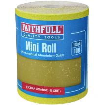 FAIAR1040Y - Rotolo di carta in ossido di alluminio, 115 mm x 10 m, 40 g, colore: Giallo - Faithfull