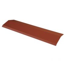 Faîtière 920 mm pour panneau tuile facile en acier galvanisé laqué mat - Coloris - Brun rouge mat, Longueur - 920 mm