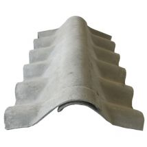 Mccover - Faîtière couverture fibrociment - Coloris - Gris, Epaisseur - 30cm, Largeur - 30 cm, Longueur - 92 cm
