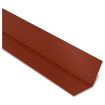 Faîtière Plate Contre Mur Acier Laqué Coloris: Rouge Tuile ral 8012 - Dimension: 1000 mm Longueur