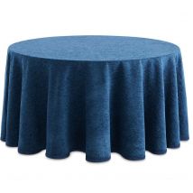 Falda Camilla Ovalada Chenilla Azul Oceano - Medida Especial plus