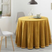 La Novena Nube - Falda Camilla Ovalada Chenilla 90x135 cm - Mostaza