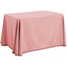 Falda Camilla Rectangular Chenilla Rosa - Medida Especial plus