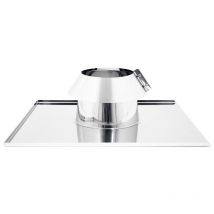 Faldale piano in acciaio inox 6 decimi aisi 304 per tubo da 100mm