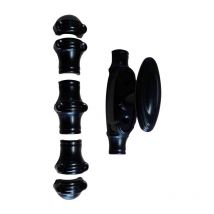 Falleba decorativa map negro mate con pomo - con accesorio - 38454