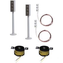 161656 2 LED-Ampeln mit Stopp-Stellen Car System H0 Elektrische Ampeln - Faller