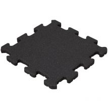 Fallschutzmatte - Puzzle-System - Mittelstück - 50x50cm - 25mm - Schwarz