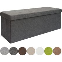Sitzbank Faltbar 110x38x38 Cm Dunkelgrau Mit 2 Trennwänden