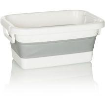 Faltbare Wanne / Behälter, Clean Silw Kunststoff Grau/weiß Hjh Office