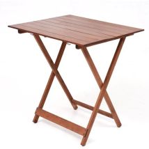 Faltbarer Picknicktisch 60x80 Cm Aus Buchenholz Mit Nussbaum-finish