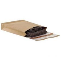 VOW - Faltentasche 162 x 229 mm (b x h) ohne Fenster 110g/m² mit Haftklebung Kraftpapier braun 250 St./Pack.