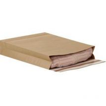 VOW - Faltentasche 400 x 500 mm (b x h) ohne Fenster 110g/m² mit Haftklebung Kraftpapier braun 100 St./Pack.