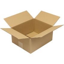 Transpak - Faltkarton 1-wellig Höhenrillung Maße 200x150x150mm Qualität 1.20 B Braun Braun