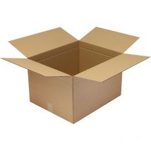 Transpak - Faltkarton 1-wellig Höhenrillung Maße 350x350x300mm Qualität 1.20 C Braun Braun