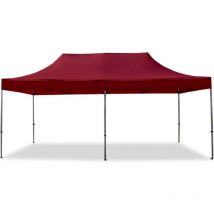 3x6 m Faltpavillon, premium Stahl 40mm, rot