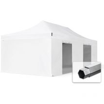 4x8 m Faltpavillon professional Alu 50mm, Seitenteile ohne Fenster, weiß